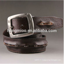 Ceinture de crâne de vache ceinture en cuir véritable ceinture pour hommes ceinture de cowboy designer ceintures en métal